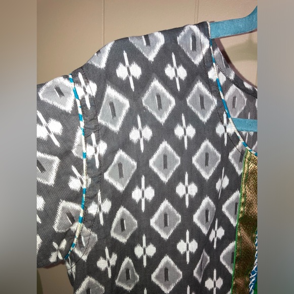 Jingle XXL Global Inspired tunic dress Grays w colorful trims Great cond. 11049 - Picture 6 of 8